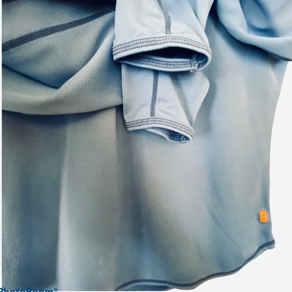 LUCY 1/4 Zip Front Long Sleeve Blue Shirt Size M - Picture 5 of 5